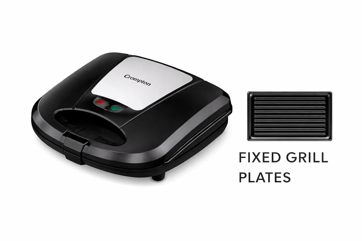 Bingeserve 800 Watts Grill Sandwich Maker | Fixed Grill Plates | Cool Touch Body | Non-Stick Food Grade Coating | Dual LED Indicator | 2 Years Warranty (Black) (BINGESERVE GRILL) - Image 2