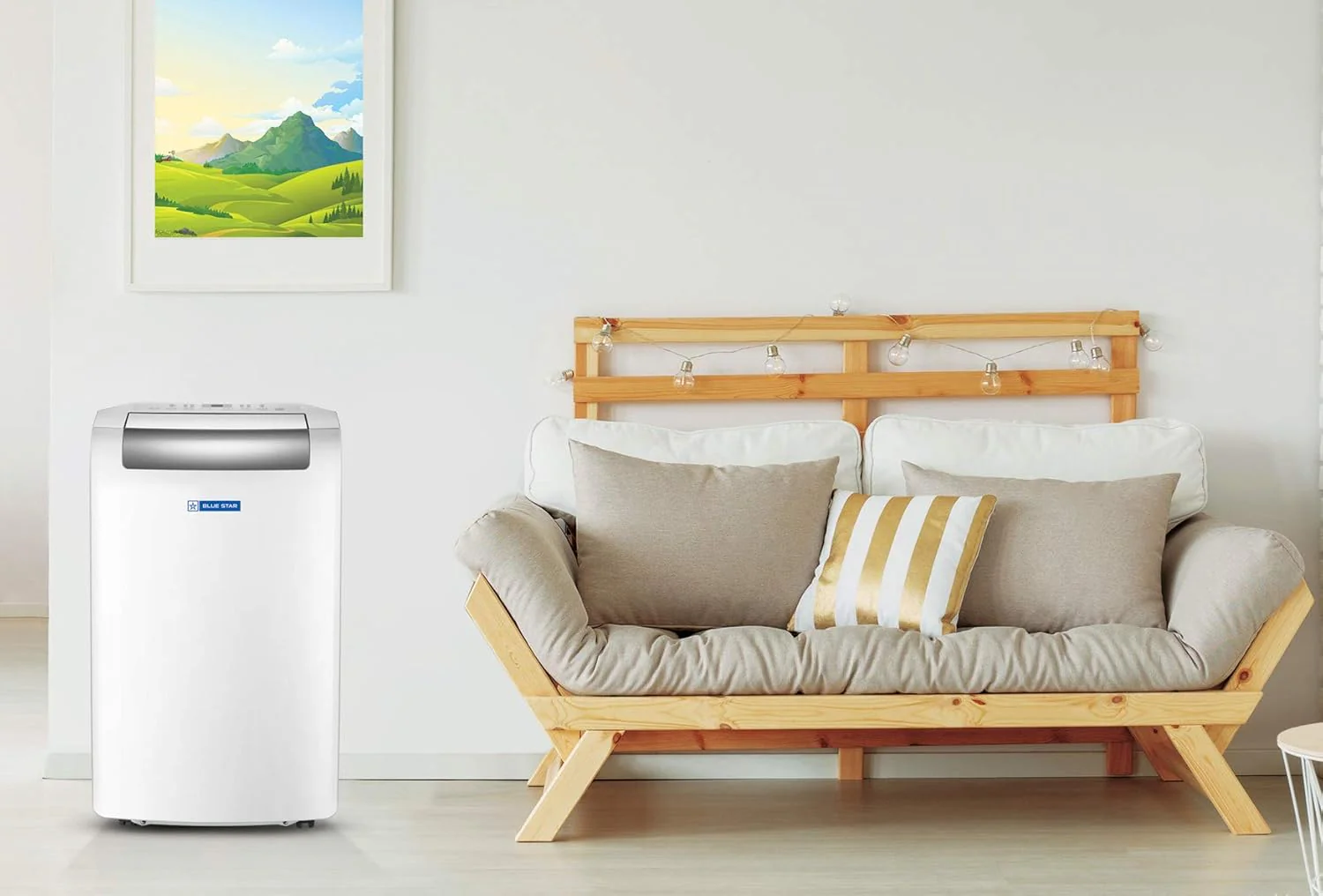 Blue Star 1 Ton Fixed Speed Portable AC (Copper, Anti Bacterial Silver Coating, Self Diagnosis, Comfort Sleep, Auto Mode, Remote Control Operations, Gold Fins, PC12DB, White) - Image 4