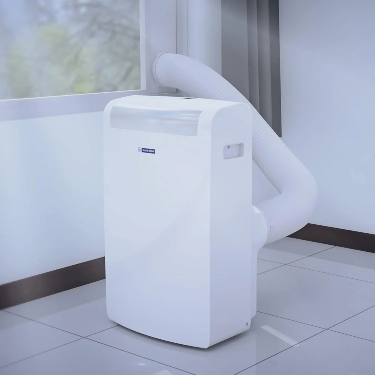 Blue Star 1 Ton Fixed Speed Portable AC (Copper, Anti Bacterial Silver Coating, Self Diagnosis, Comfort Sleep, Auto Mode, Remote Control Operations, Gold Fins, PC12DB, White) - Image 6