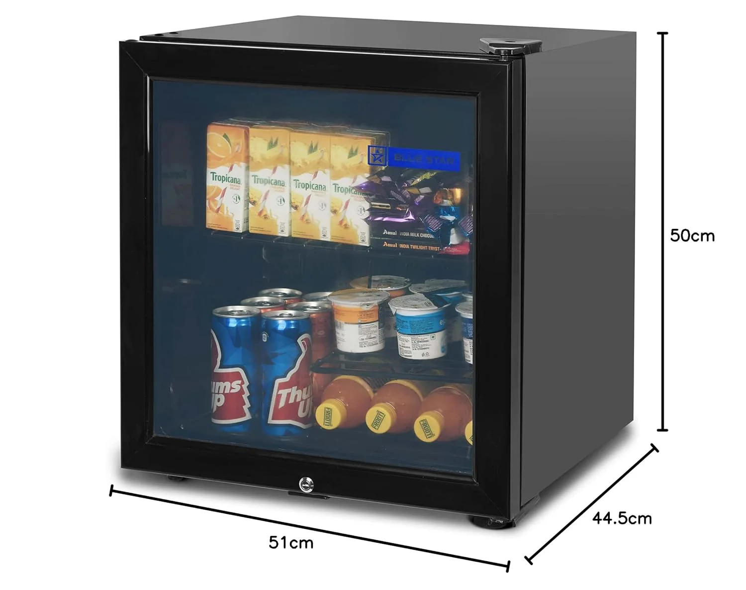 Blue Star VC65D Single Door Visi Cooler (55 Ltrs, 3 shelves, Black) - Image 5