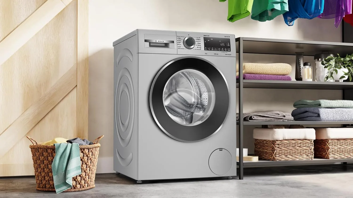 Bosch 8 kg 5 Star Fully-Automatic Front Loading Washing Machine (WGA2341SIN, Silver, AI active water plus, In-Built Heater) - Image 3