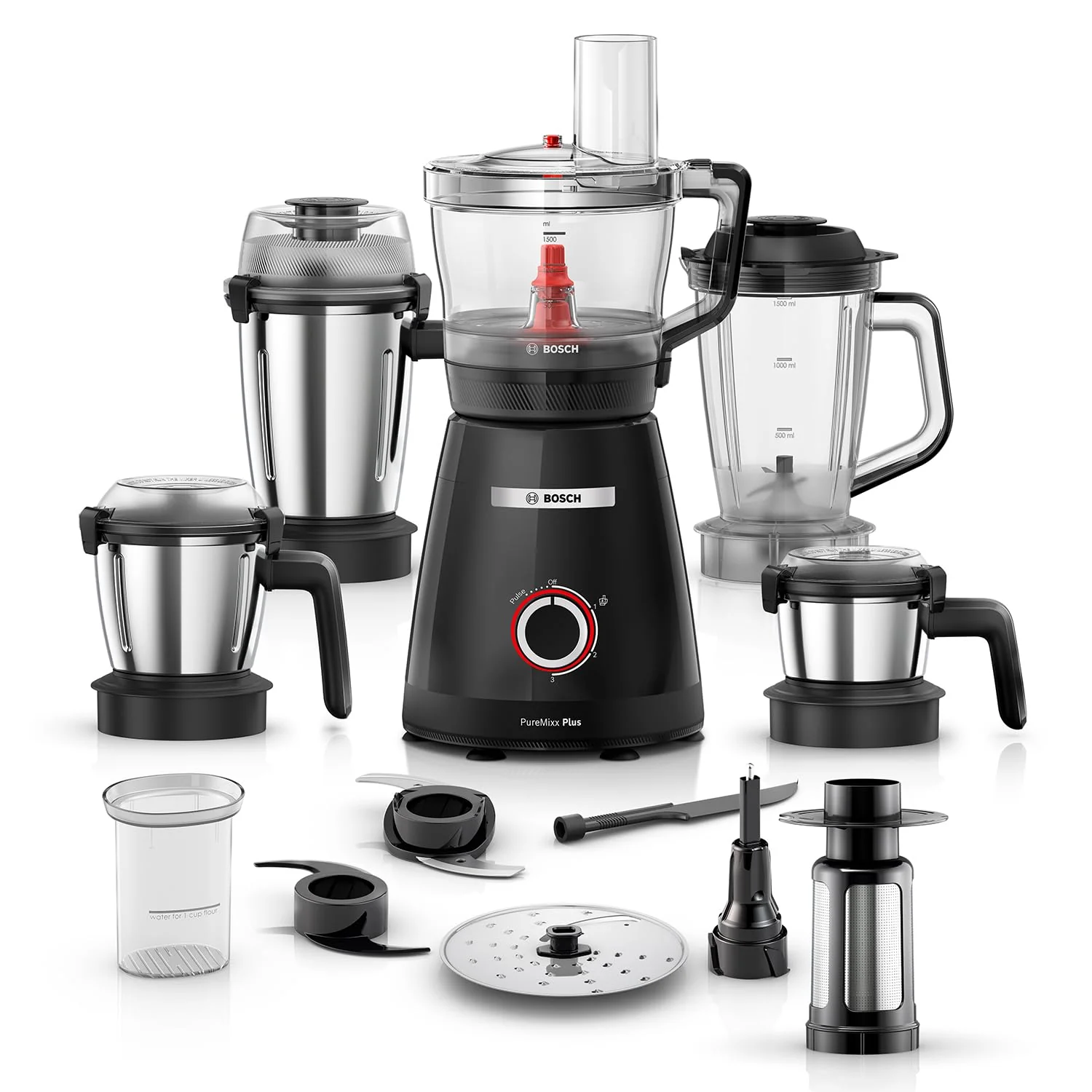 Bosch PureMixx Plus 800W Powerful Mixer Grinder & Food Processor