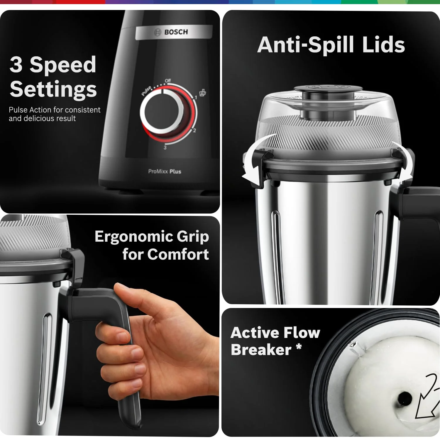Bosch PureMixx Plus 800W Powerful Mixer Grinder & Food Processor - Image 9