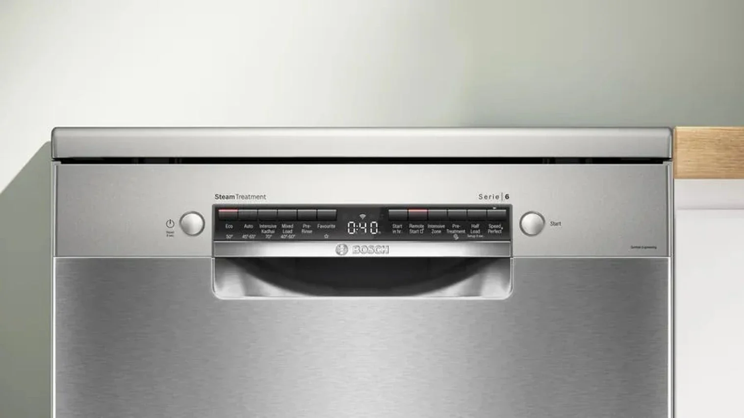Bosch SMS6HMI01I Series 6 Free-Standing Dishwasher | 15 Place Settings | Home Connect (Wi-Fi Enabled) | Extra Clean Zone | VarioSpeed Plus | Heat Exchanger Drying | Anti-Fingerprint Finish | Energy Efficient | Silver Inox - Image 2