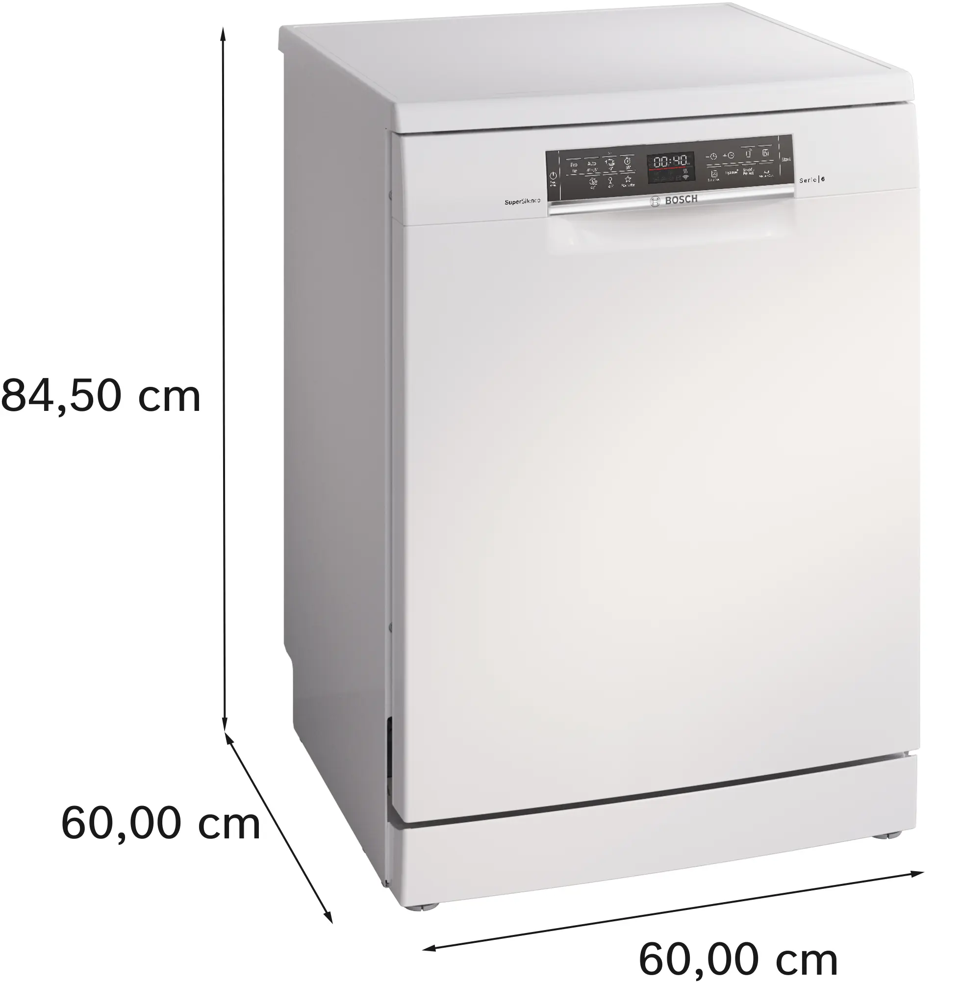Bosch SMS6ZCW37Q Series 6 Free-Standing Dishwasher | 14 Place Settings | Zeolith Drying Technology | Home Connect (Wi-Fi Enabled) | PerfectDry | VarioFlex Baskets | Extra Clean Zone | Silence Plus | Energy Efficient | White - Image 5