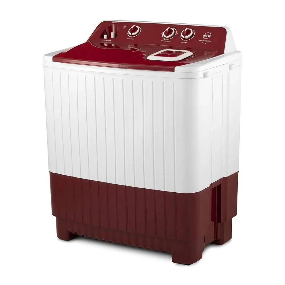 BPL 7 Kg 5 Star Semi-Automatic Top Loading Washing Machine, Maroon Red, BWS-N70EASMD - Image 2