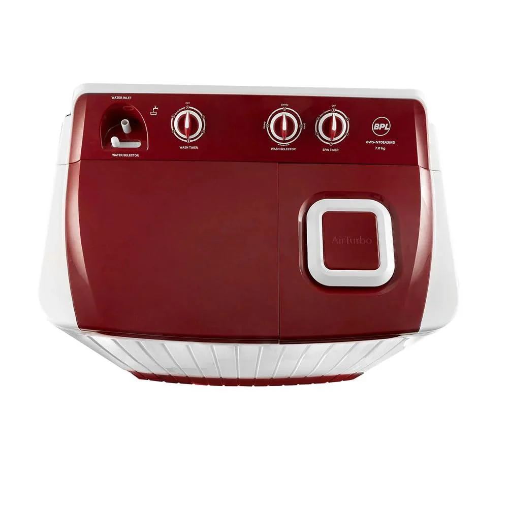 BPL 7 Kg 5 Star Semi-Automatic Top Loading Washing Machine, Maroon Red, BWS-N70EASMD - Image 4