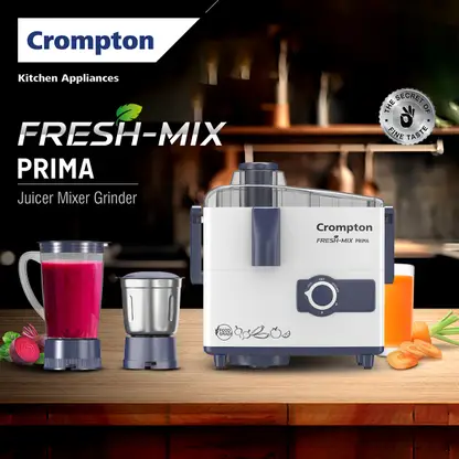 Crompton Fresh mix prima 500 W Juicer Mixer Grinder (ACGJMG-FRSHMX PRM | 2 Jars | White, Blue) - Image 2