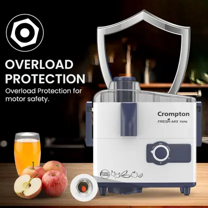 Crompton Fresh mix prima 500 W Juicer Mixer Grinder (ACGJMG-FRSHMX PRM | 2 Jars | White, Blue) - Image 5