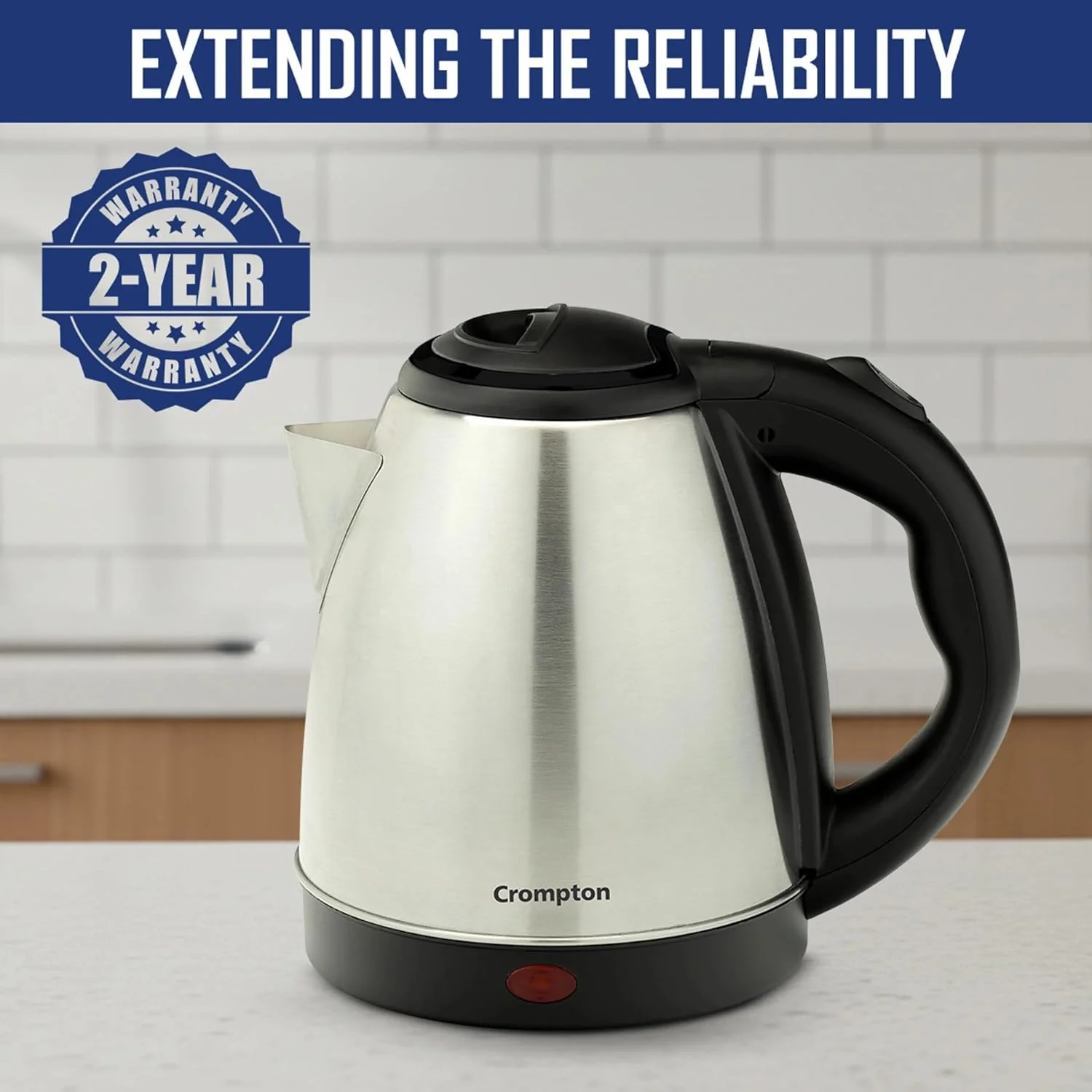 Crompton Nigella 1.5L 1350W Electric Kettle with Stainless Steel Body, Auto Shut-Off & Dry Boil Protection - Image 7