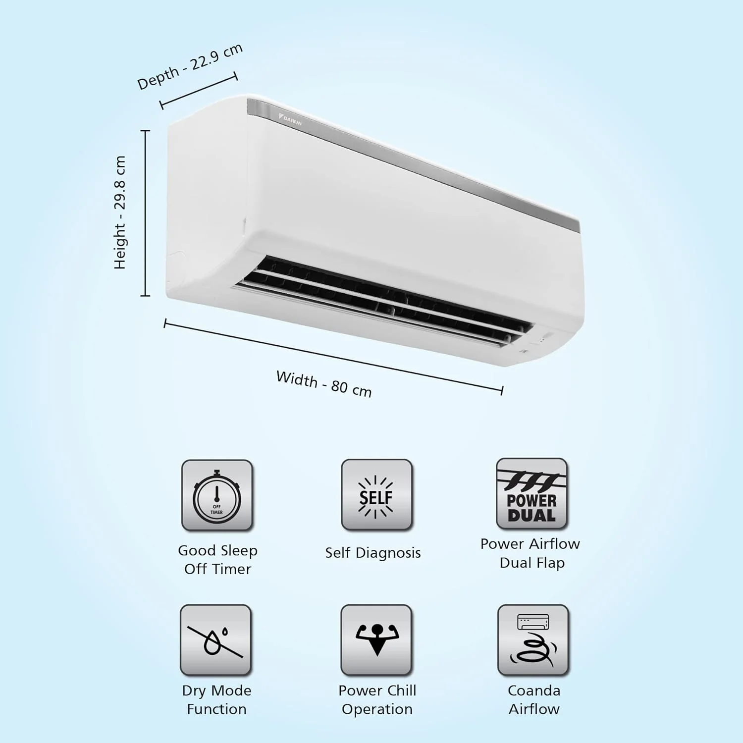Daikin 1 Ton 3 Star Fixed Speed Split AC (Copper, PM 2.5 Filter, FTL35U, White) - Image 4