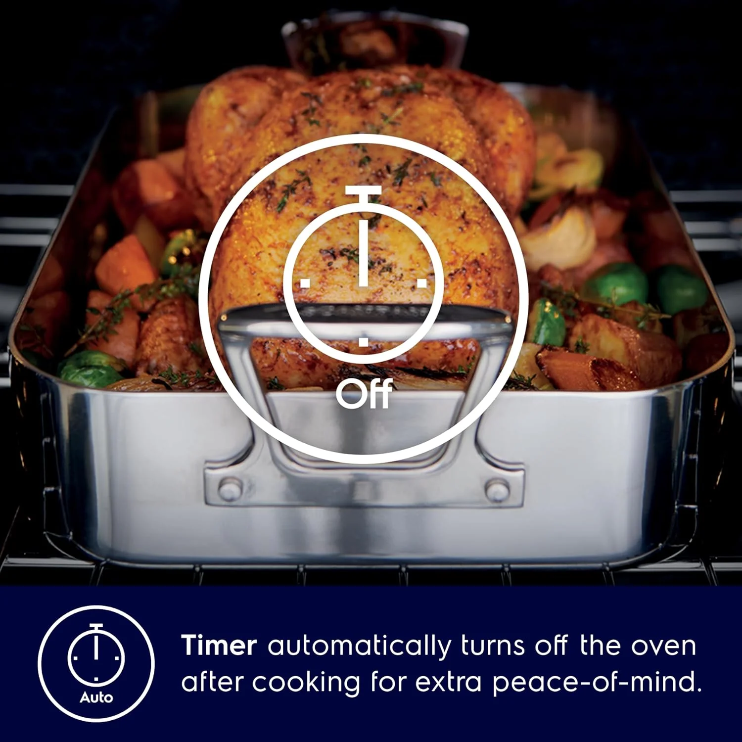Electrolux 68L 60cm Built-In Oven with 5 Functions, UltimateTaste 300, Glass, Black, KOHLH00KA - Image 6