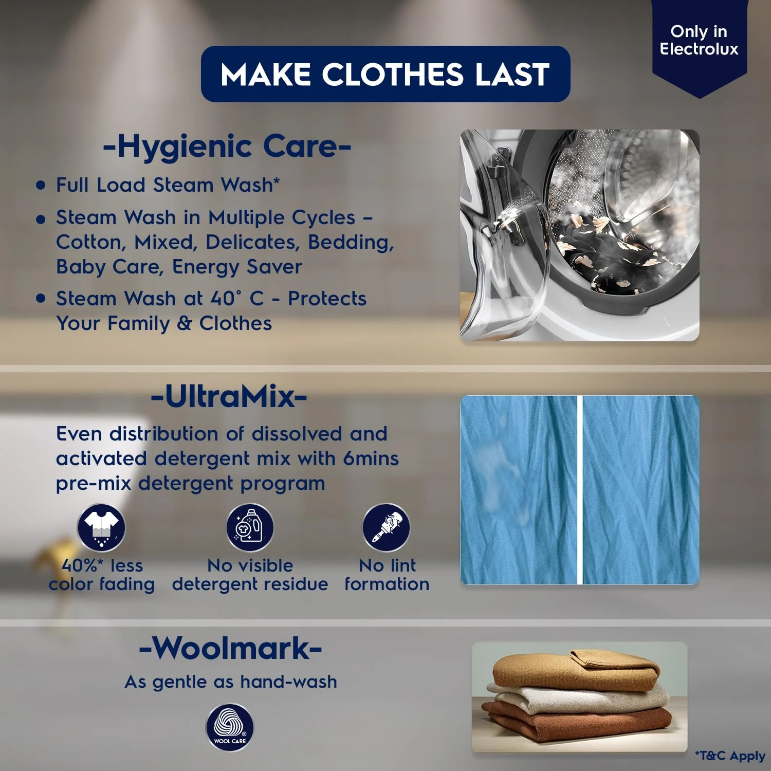 Electrolux 9kg / 6kg 5 Star Fully Automatic Front Load Washer Dryer with UltraMix, Full Load Vapour Wash for Sustainable Clothing, Hygienic Care, EcoInverter, White, UltimateCare 500, EWW9024P5WB - Image 9