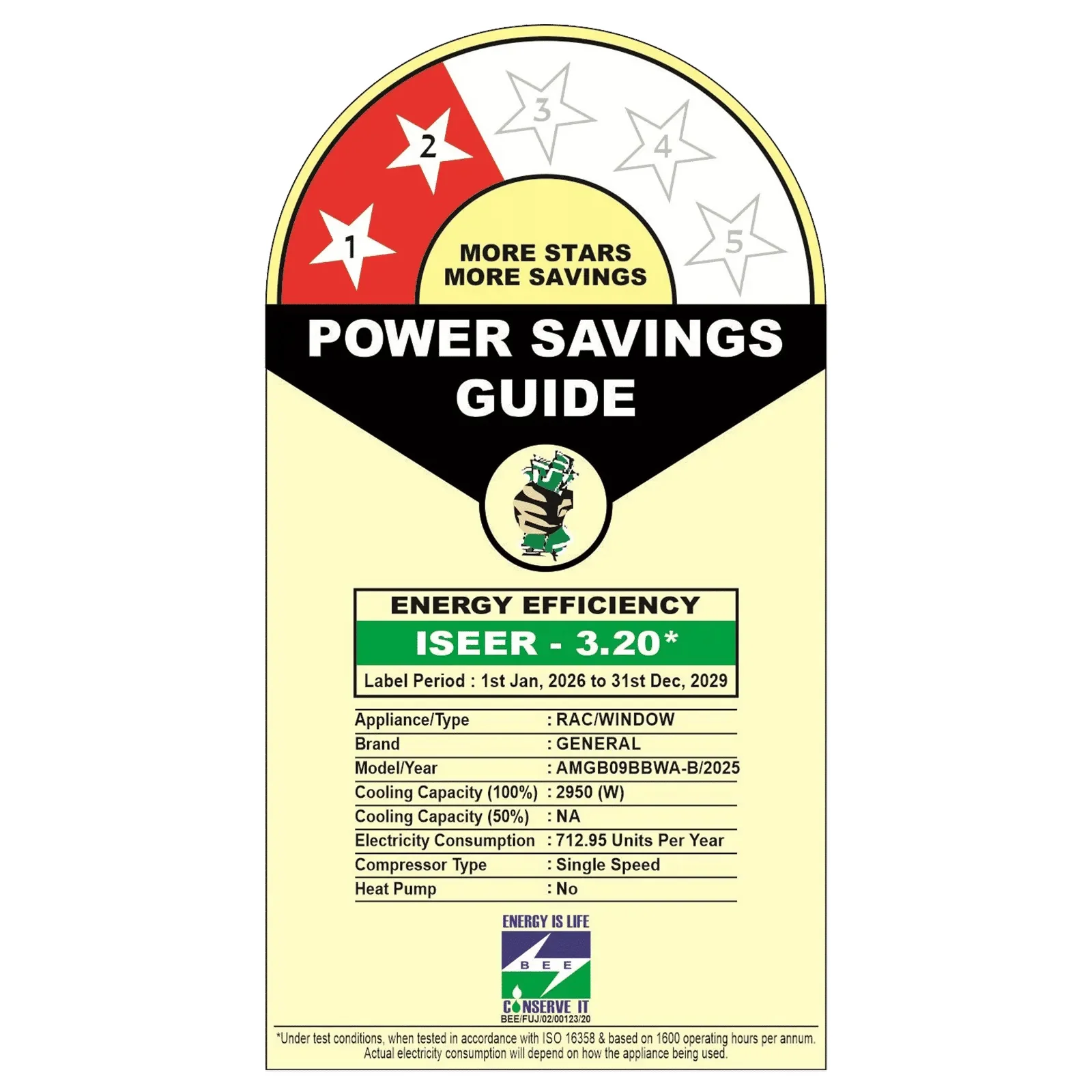 O-General 0.8 Ton 2 Star Fixed Speed Window AC (2025, Model AMGB09BBWA-B, White) - Image 3