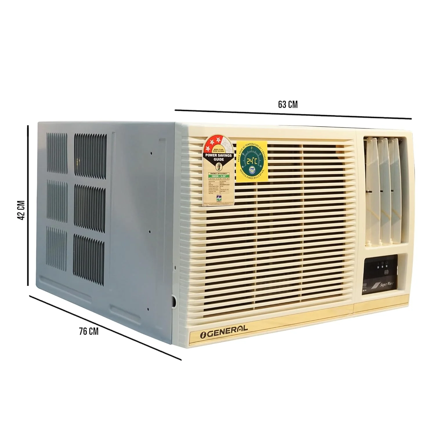 O-General 0.8 Ton 2 Star Fixed Speed Window AC (2025, Model AMGB09BBWA-B, White) - Image 8