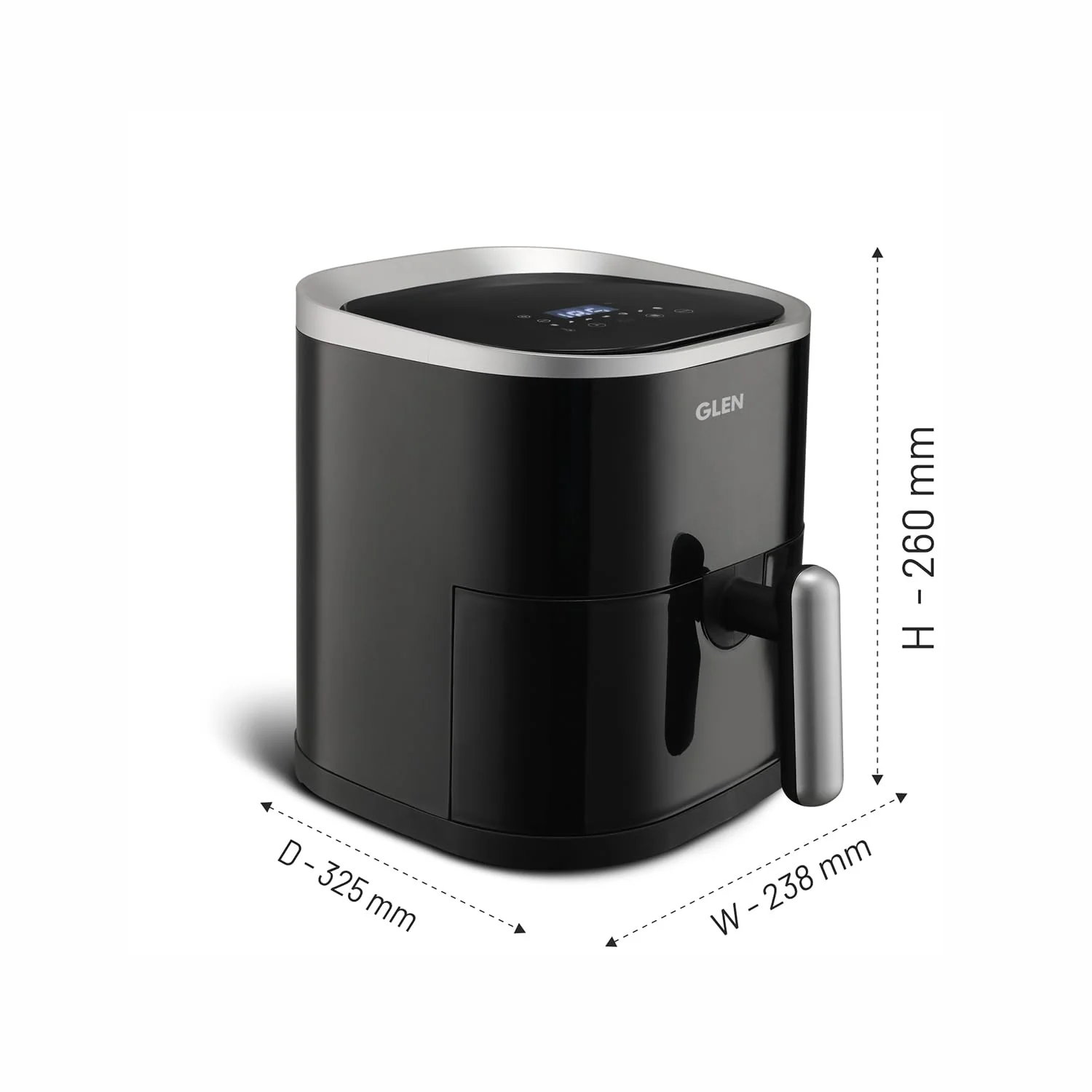 Glen Digital Air Fryer, 3.5 Litre Airfryer 1300W with 7 Pre-Set Functions, Auto Sleep, Digital Controls, Timer &amp; Temperature Control, Bake, Fry, Roast &amp; Grill with Less Oil, Medium - Black SA-3044DBL - Image 8