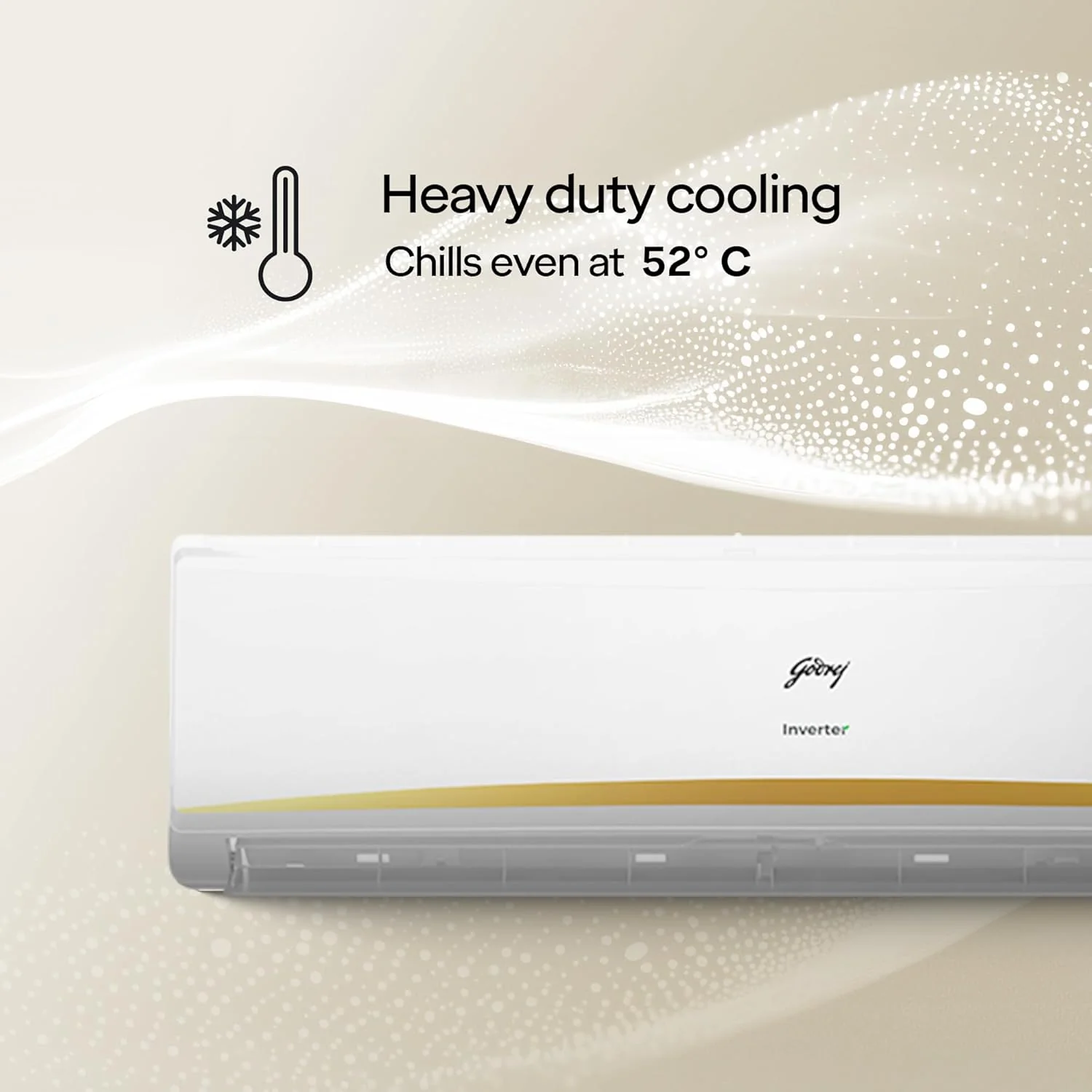 Godrej 1.4 Ton 5 Star, 5 Years Comprehensive Warranty, 5-In-1 Convertible Cooling, Inverter Split AC (Copper, Heavy-Duty Cooling At 52 °C (2025 Model, SIC 17LTC5 WYR, White) - Image 4