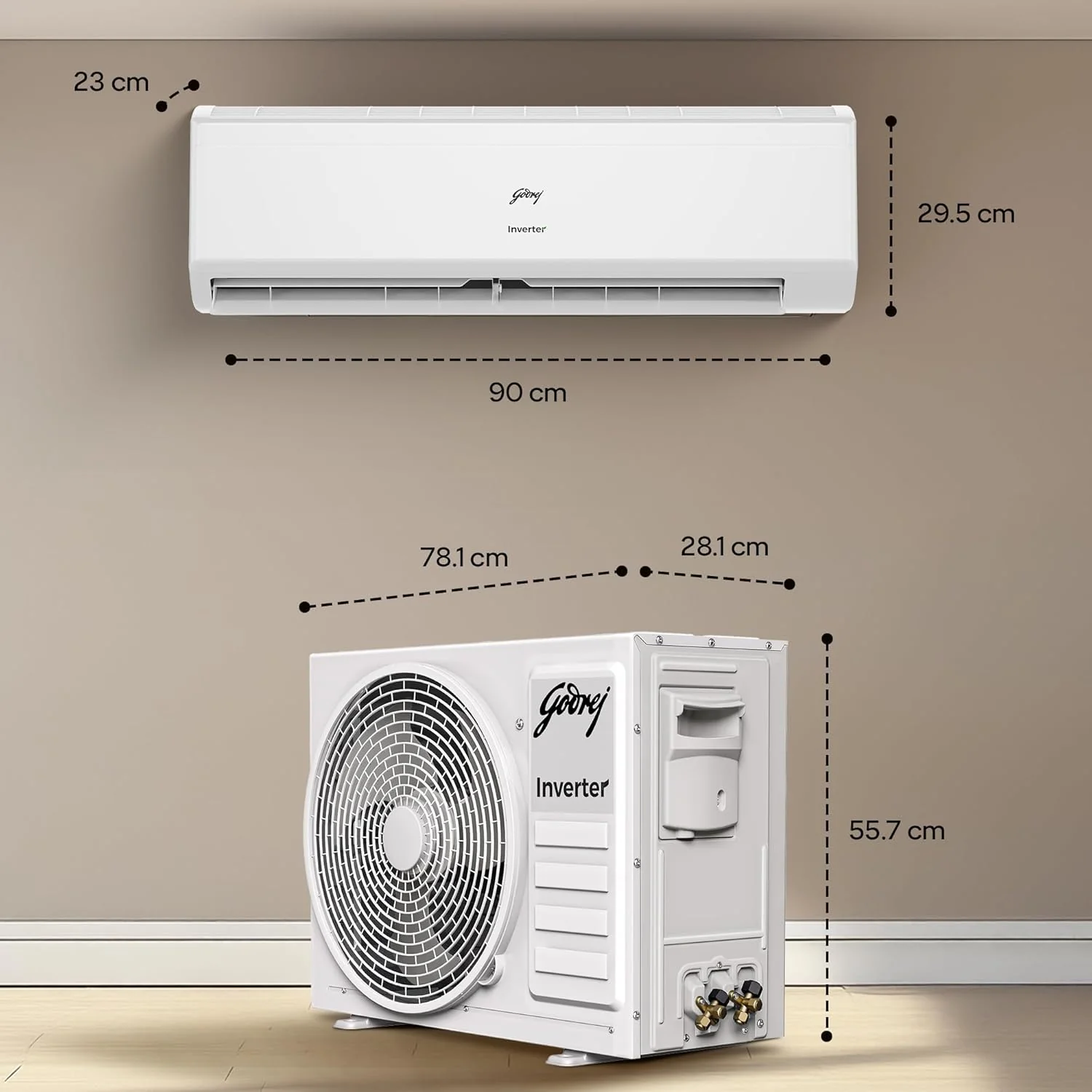 Godrej 1.5 Ton 3 Star, Hot &amp; Cold, 5 Years Comprehensive Warranty, Inverter Split AC (Copper, 2025 Model, 5-In-1 Convertible, AC 1.5T SIH 18ITC3 WYC, White) - Image 3