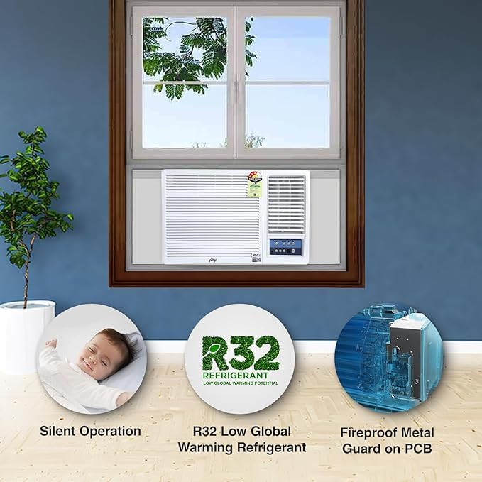 Godrej 1.5 Ton 3 Star, Turbo Mode Window AC (Copper, Anti-Dust Filter, Anti-Freeze Thermostat, AC 1.5T WFC 18UTC3-WWB Window, White) - Image 6