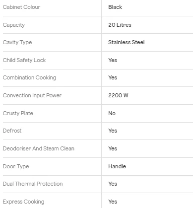 Godrej 20 Litres Convection Microwave Oven (GME 720 CP2 QZ) - Image 7
