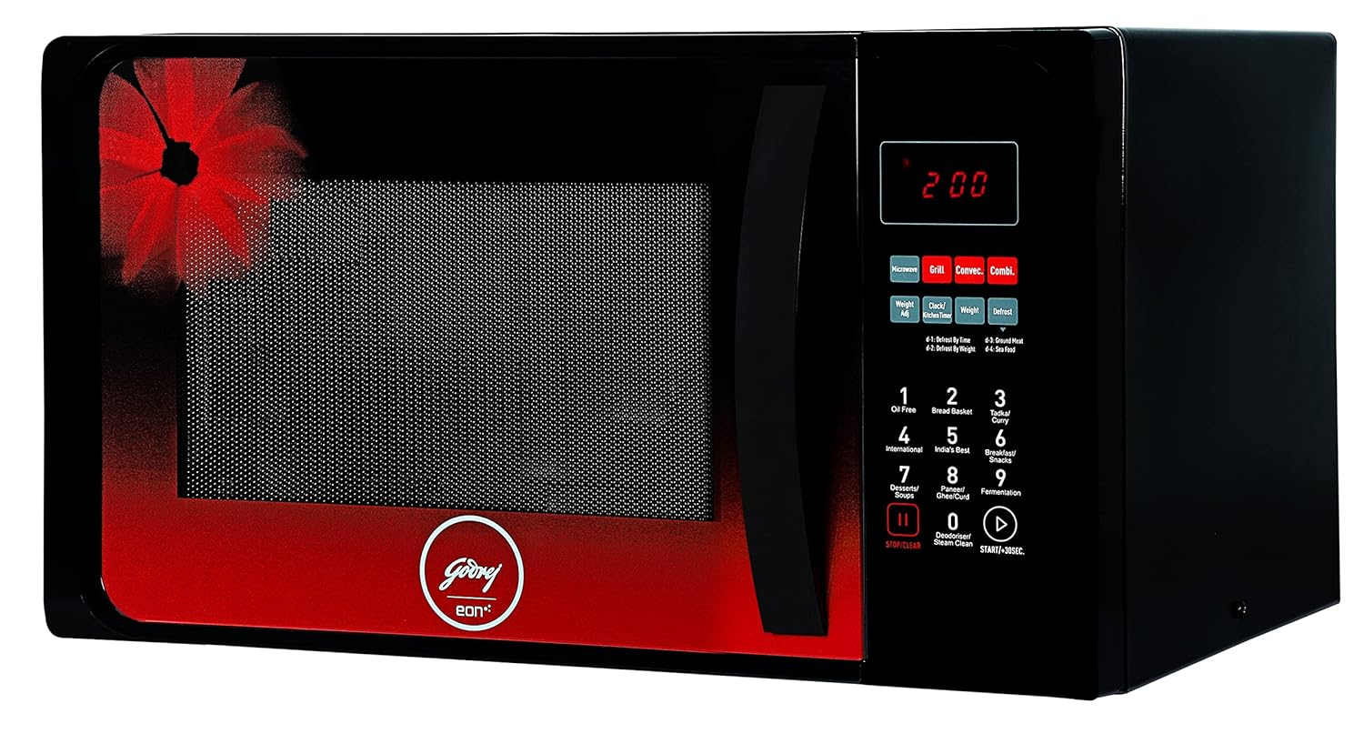 Godrej 23 Litres Convection Microwave Oven (GME 723 CF3 PM, Red Daisy, Multi Distribution Technology) - Image 2