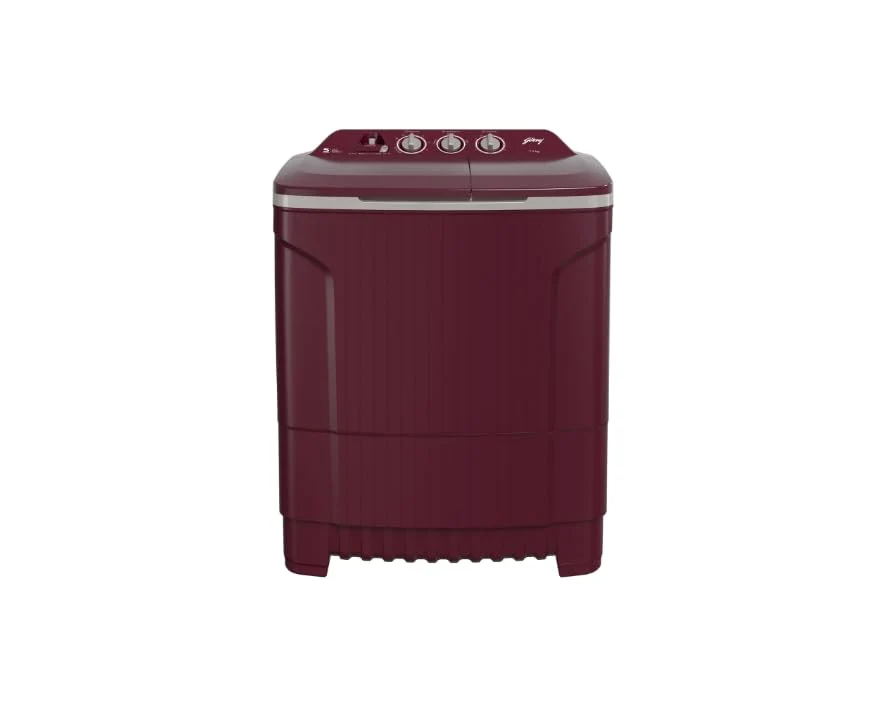 Godrej 7.5 Kg 5 star Edge Prima Semi-Automatic Top Loading Washing Machine (WSEDGE CLS 75 5.0 PRA MNRD, Wine Red, 100% rust proof poly propylene body)