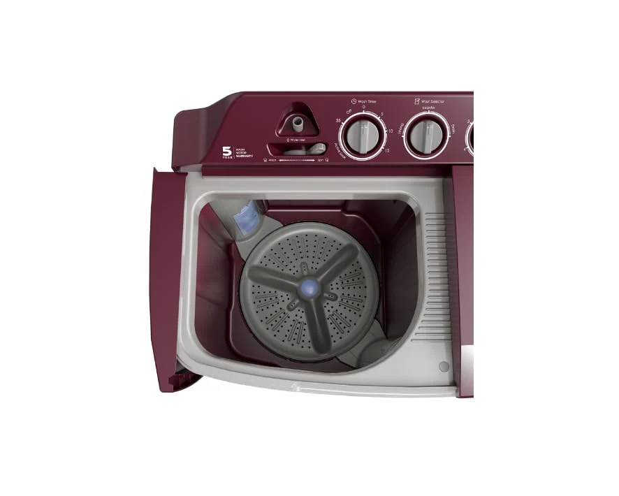 Godrej 7.5 Kg 5 star Edge Prima Semi-Automatic Top Loading Washing Machine (WSEDGE CLS 75 5.0 PRA MNRD, Wine Red, 100% rust proof poly propylene body) - Image 6