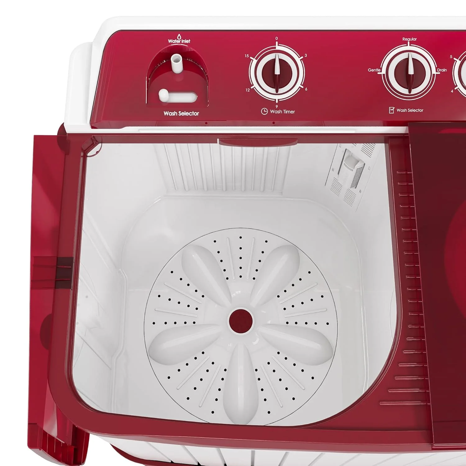Godrej 7 Kg 5 star Semi-Automatic Top Loading Washing Machine (WSAXIS DX 70 5.0 SN2 T WNRD, Wine Red, 100% rust proof poly propylene body) - Image 5