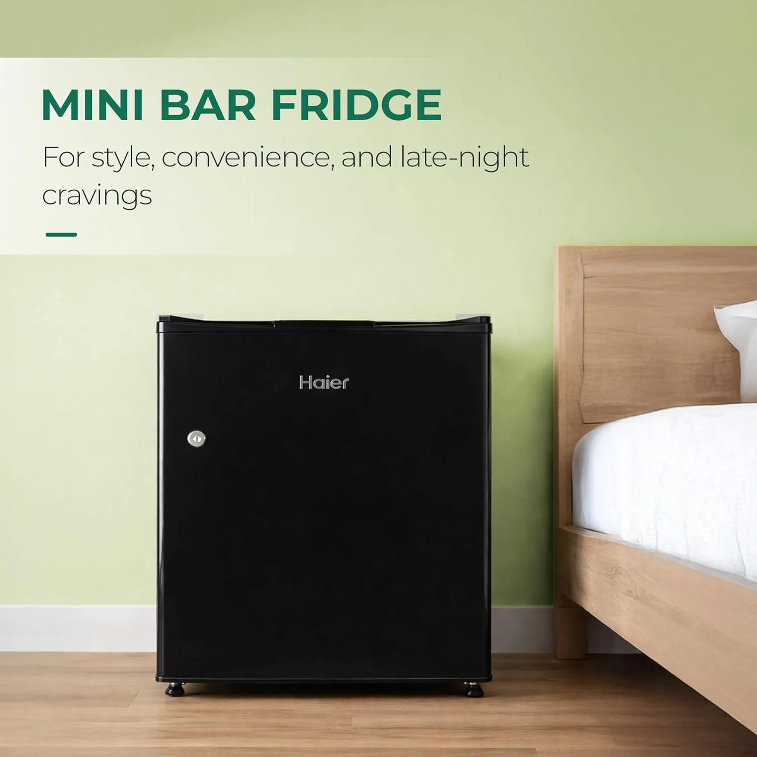 Haier 50L Direct Cool Mini Refrigerator (HRD-752KSA), Single Door Minibar, Freezer Box, 2 Star - Image 6