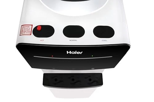 Haier Hot, Cold, Normal Water Dispenser with Cooling Cabinet, Floor Standing Water Dispenser, Digital Display, Anti-Rodent, Child Lock Safety, Anti Corrosive, (Black & White) Pro Series - Image 3