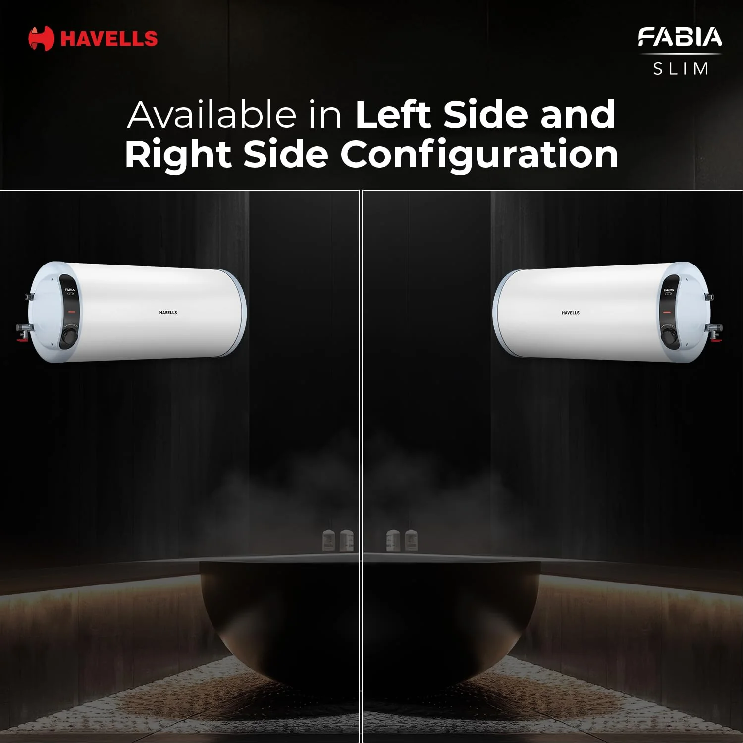 Havells Fabia Slim 15L Horizontal Right Storage Water Heater(Geyser)|Faster Heating|Safer to use|Saves electricity|Anti Rust Tank|Incoloy Element|7 Year Tank Warranty| Free Installation &amp; Flexi Pipes - Image 4