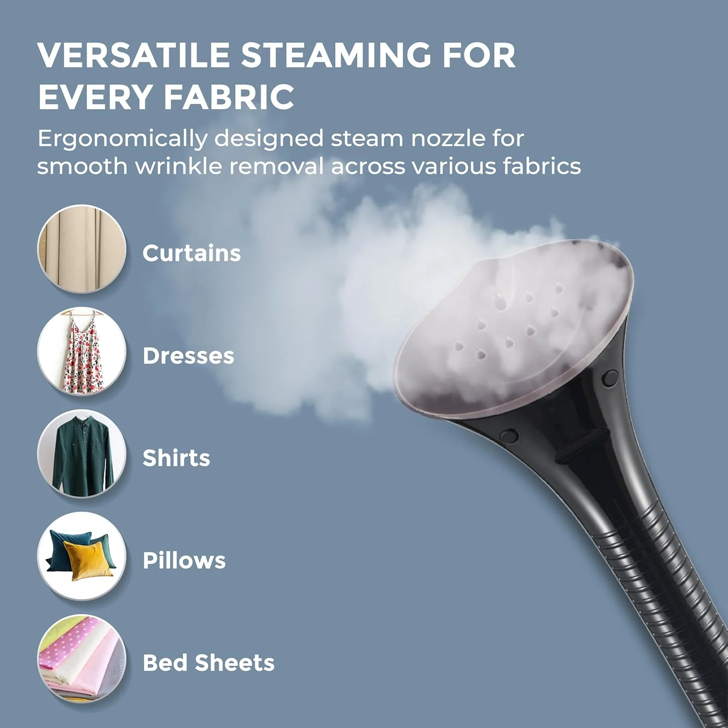 HAVELLS Fyber Standing Garment Steamer for clothes| 1600 Watt | 3 Steam Control | Adjustable Pole Height | Quick Steam Ready | 1.3L Detachable Tank - Image 4