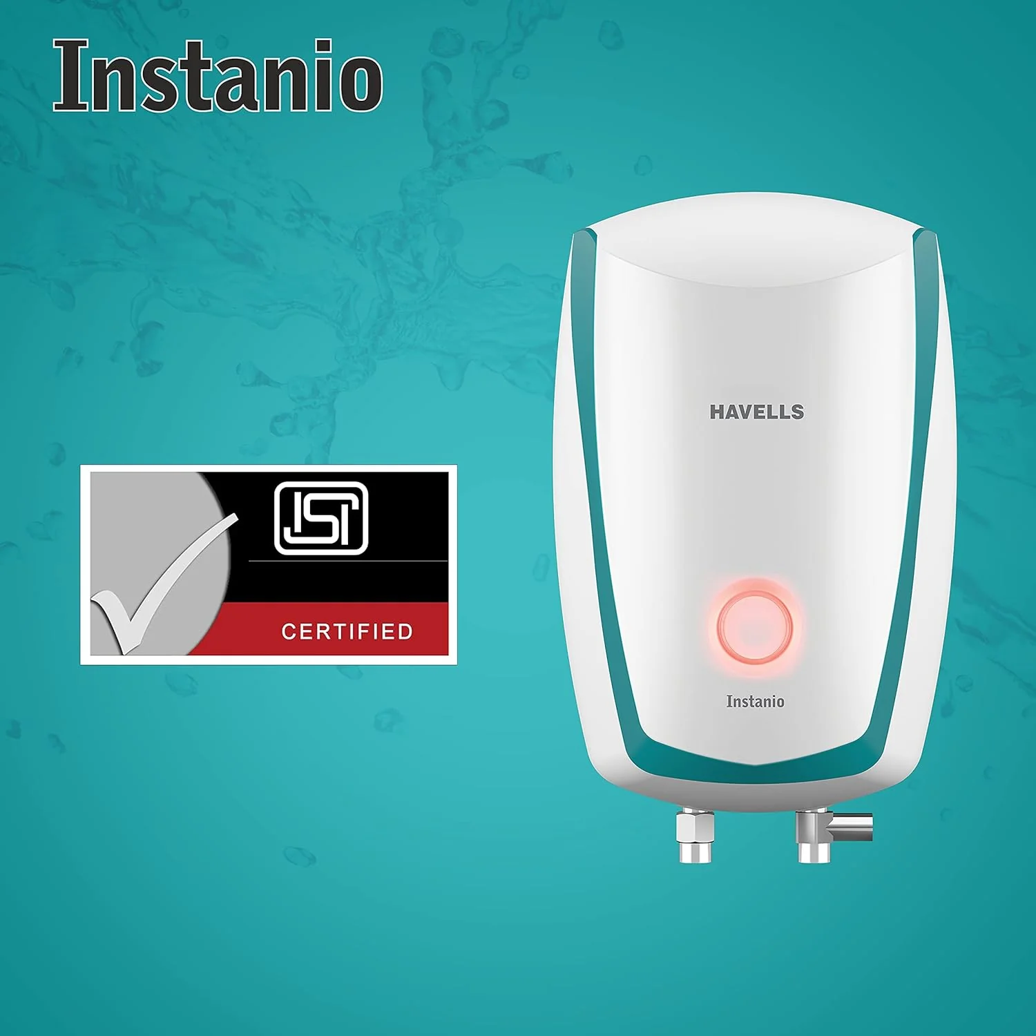 Havells Instanio 3L Instant Water Heater 4.5kW (White Blue) | ISI Certified Geyser - Image 4