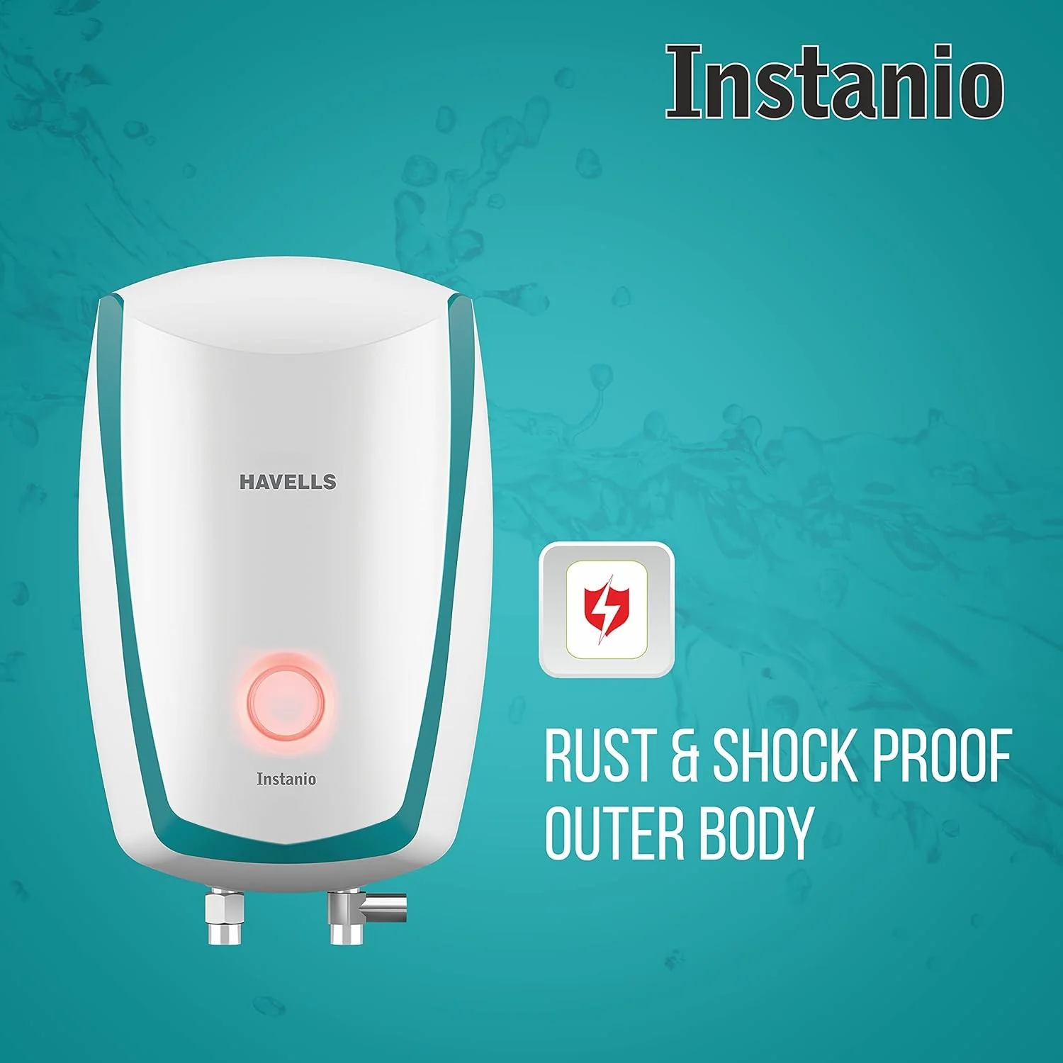 Havells Instanio 3L Instant Water Heater 4.5kW (White Blue) | ISI Certified Geyser - Image 5
