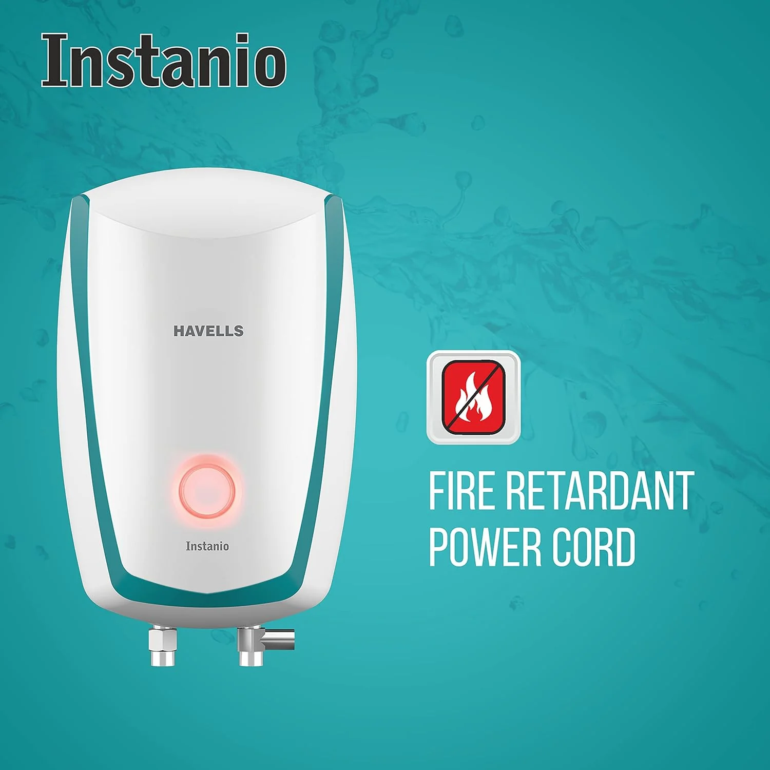 Havells Instanio 3L Instant Water Heater 4.5kW (White Blue) | ISI Certified Geyser - Image 6