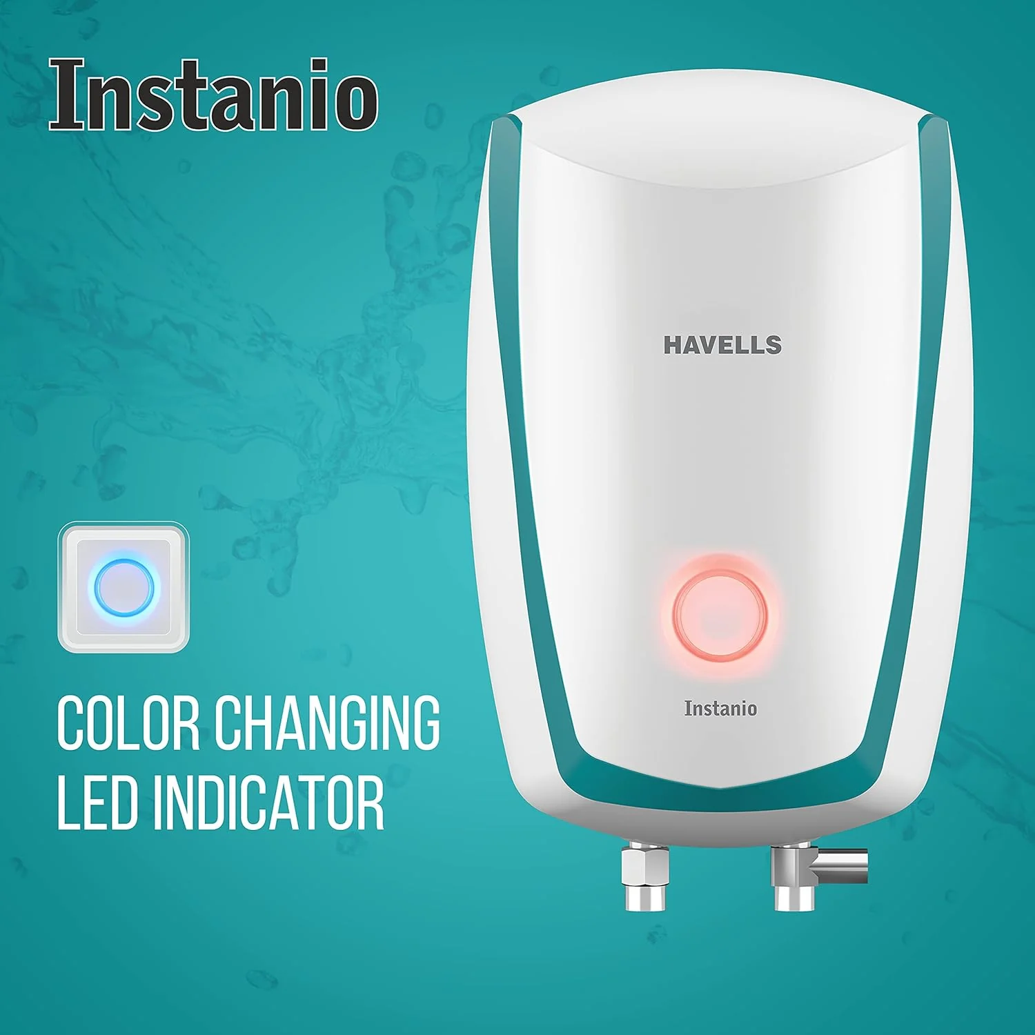 Havells Instanio 3L Instant Water Heater 4.5kW (White Blue) | ISI Certified Geyser - Image 7