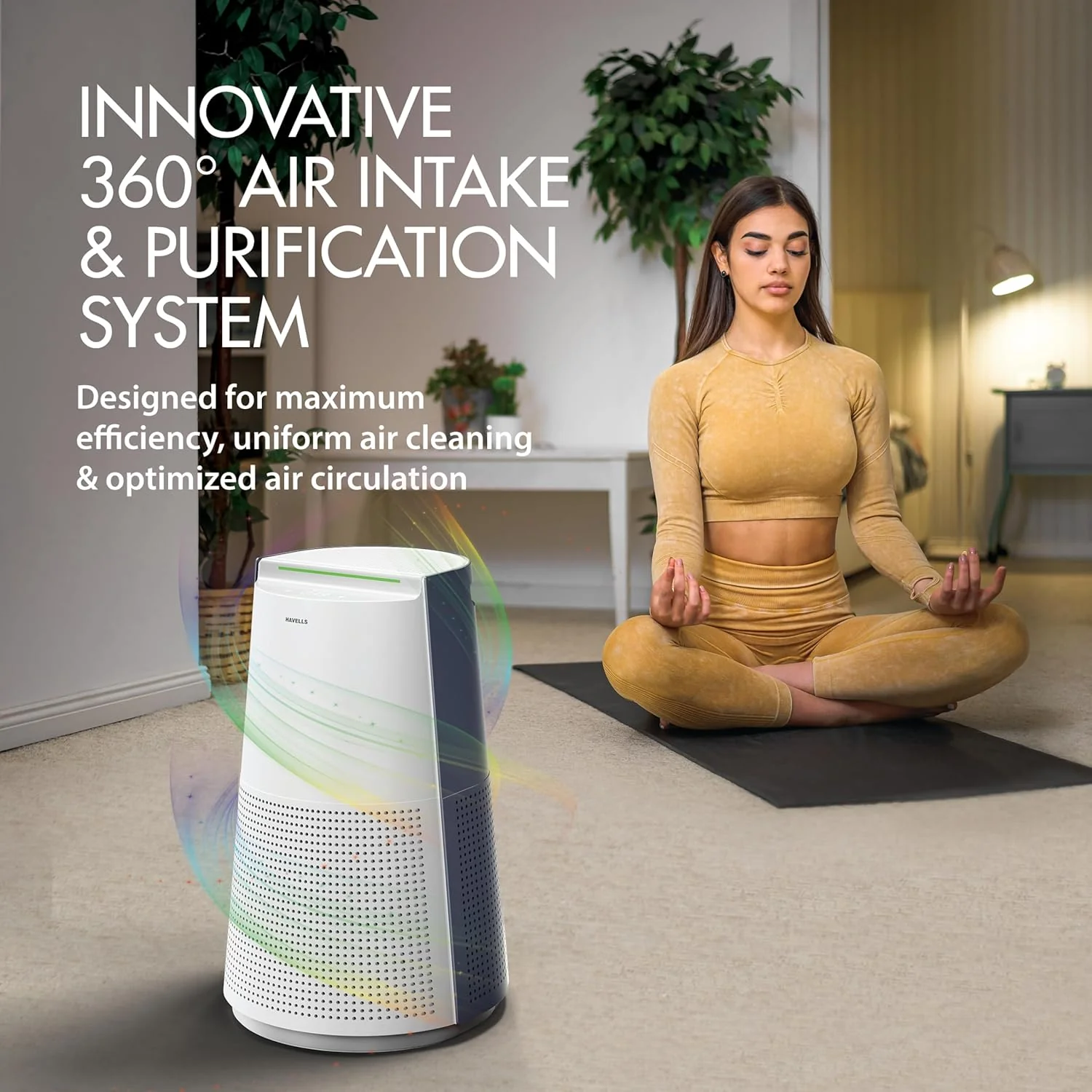 Havells Studio New Launch Breathe AP310 Air Purifier for Home & Office| AQI Display| 360⁰ Purification| SpaceTech Purification - Image 4