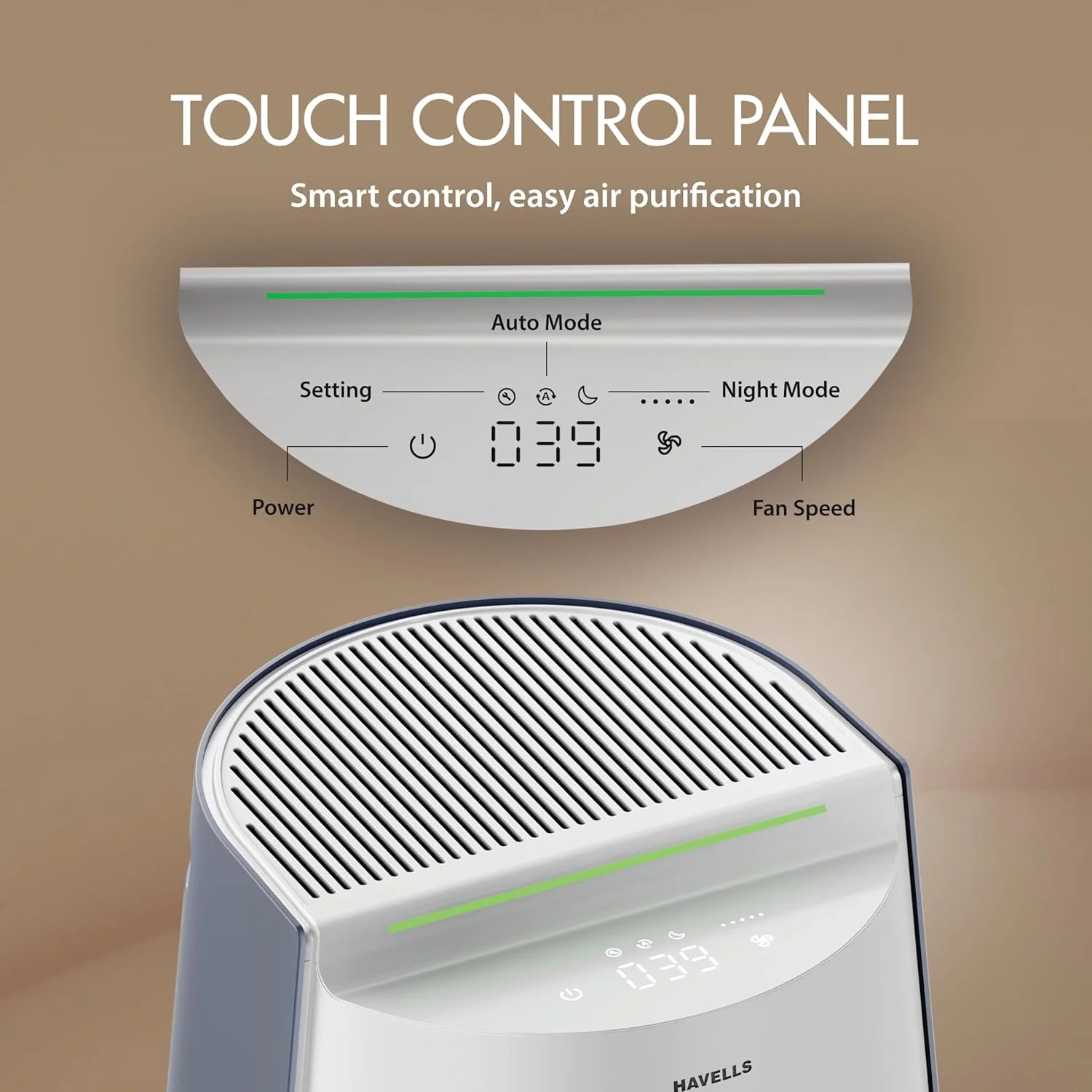 Havells Studio New Launch Breathe AP310 Air Purifier for Home & Office| AQI Display| 360⁰ Purification| SpaceTech Purification - Image 7