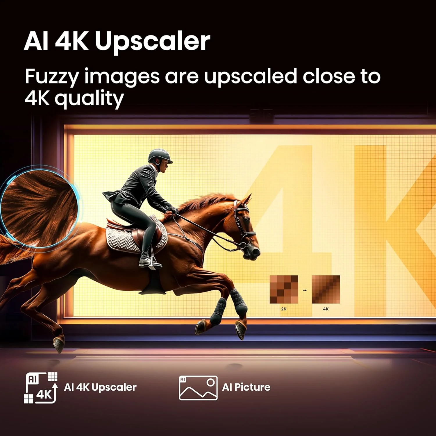 Hisense 126cm (50 inches) 4K UHD QLED Smart TV with Dolby Vision &amp; Atmos, AI Upscaling, Game Mode Plus &amp; Alexa Built-in (50Q6Q) - Image 3