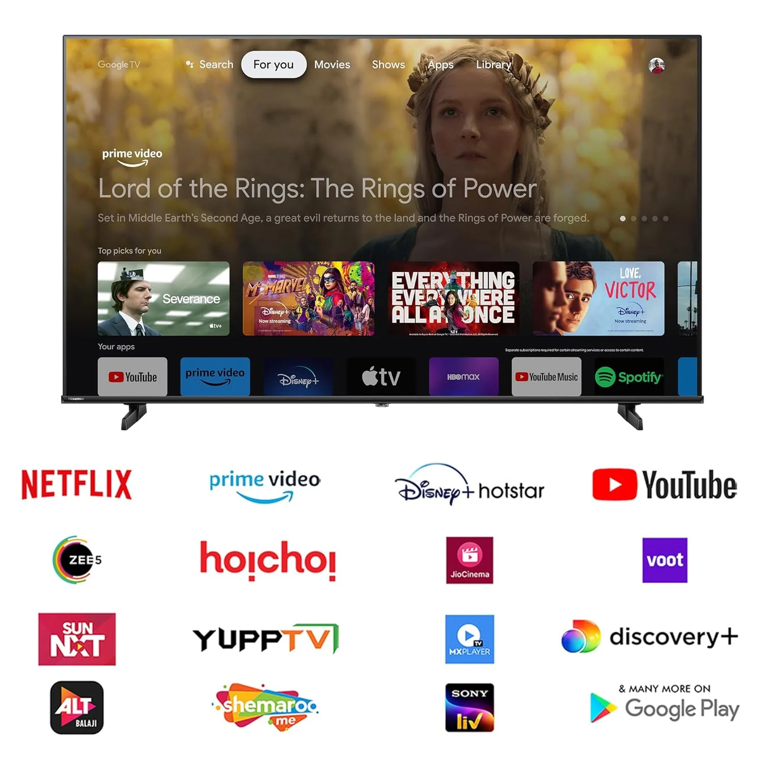 Hisense 139 cm (55 inches) E6N Series 4K Ultra HD Smart LED Google TV 55E6N (Black) - Image 3