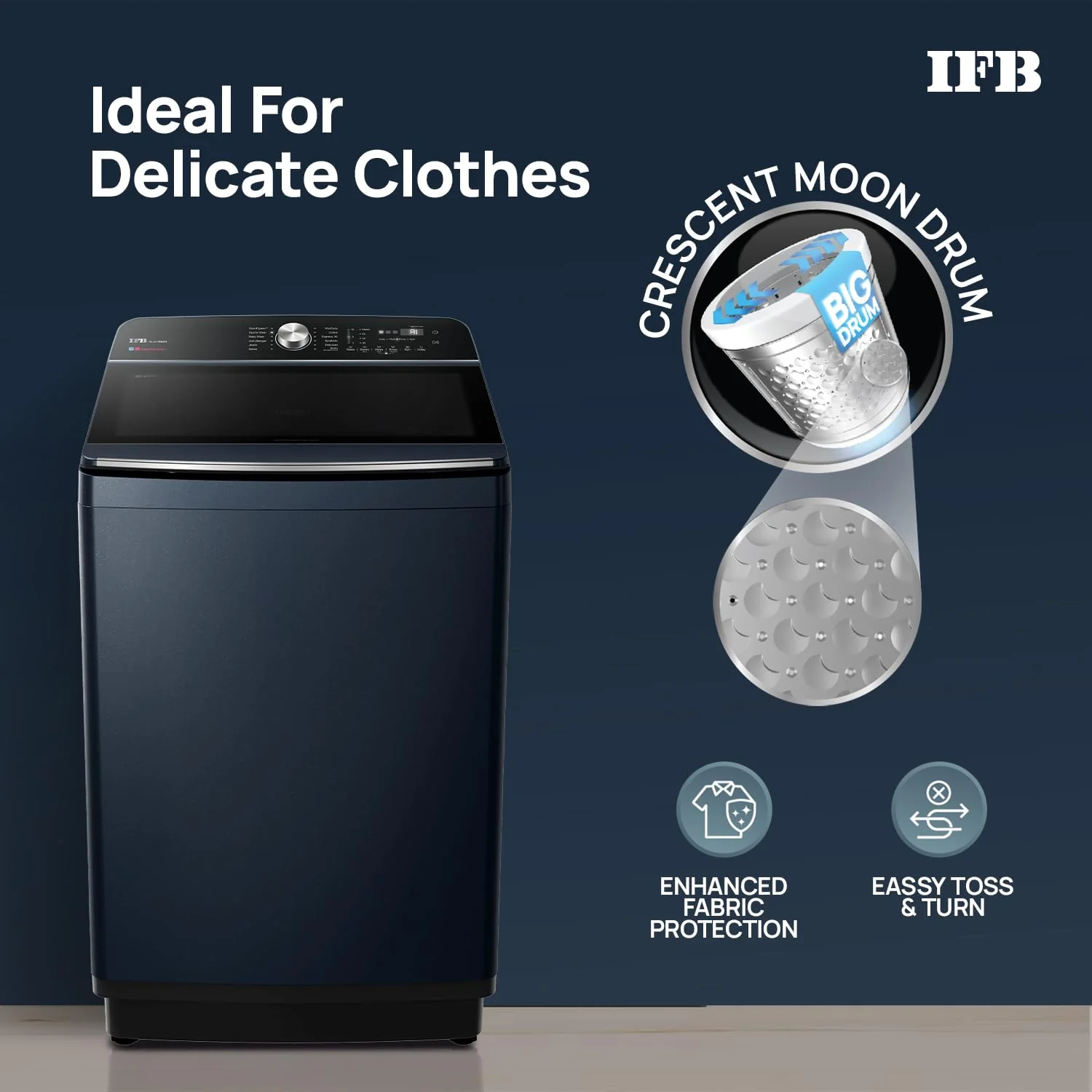 IFB 11 Kg 5 Star with DeepClean® Technology, AI Powered, Fully Automatic Top Load Washing Machine (2025 Model, TL111RB2SN, PowerSteam®, Inbuilt Heater, 5D Wash, Aqua Energie, Royal Blue) - Image 6