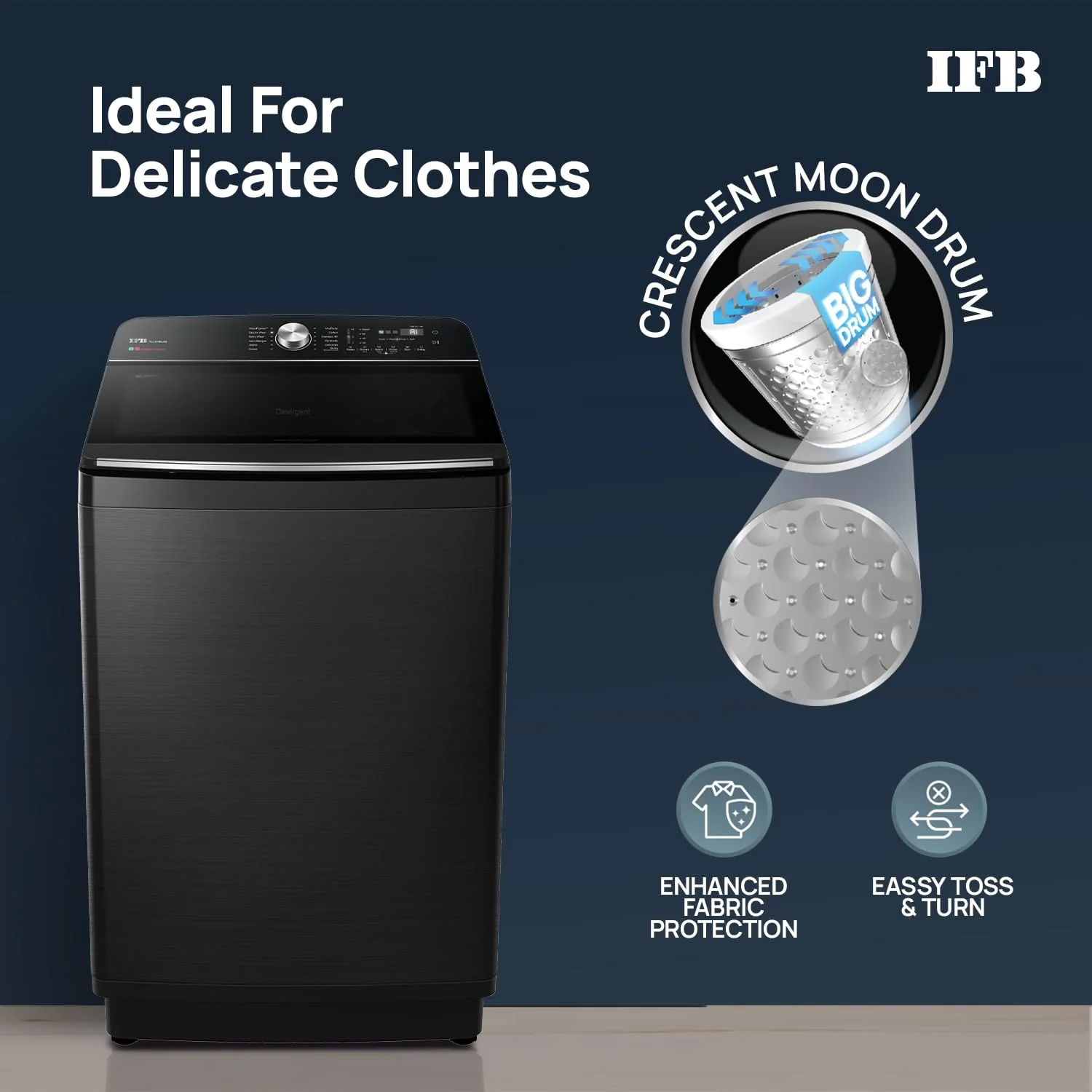 IFB 12 Kg 5 Star with DeepClean® Technology, AI Powered, Fully Automatic Top Load Washing Machine (2025 Model, TL121BL4SN, PowerSteam®, Inbuilt Heater, 5D Wash, Aqua Energie, Black VCM) - Image 6