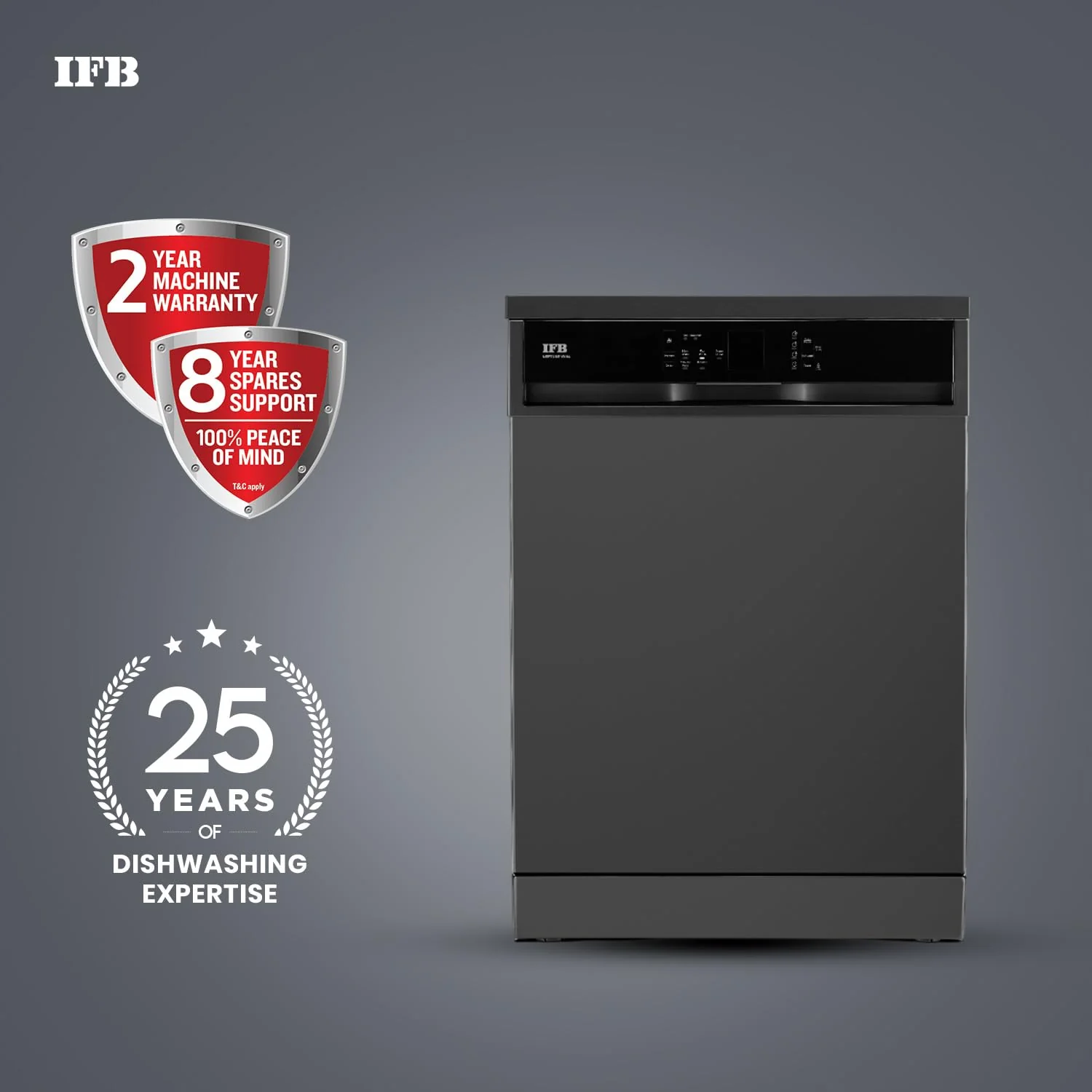 IFB 14 Place Settings with DeepClean® Technology Freestanding Dishwasher (Neptune VX14, Inox Grey, 70° Hot Water Wash with Hygienic Steam Drying, Perfect for Indian Utensils) - Image 6