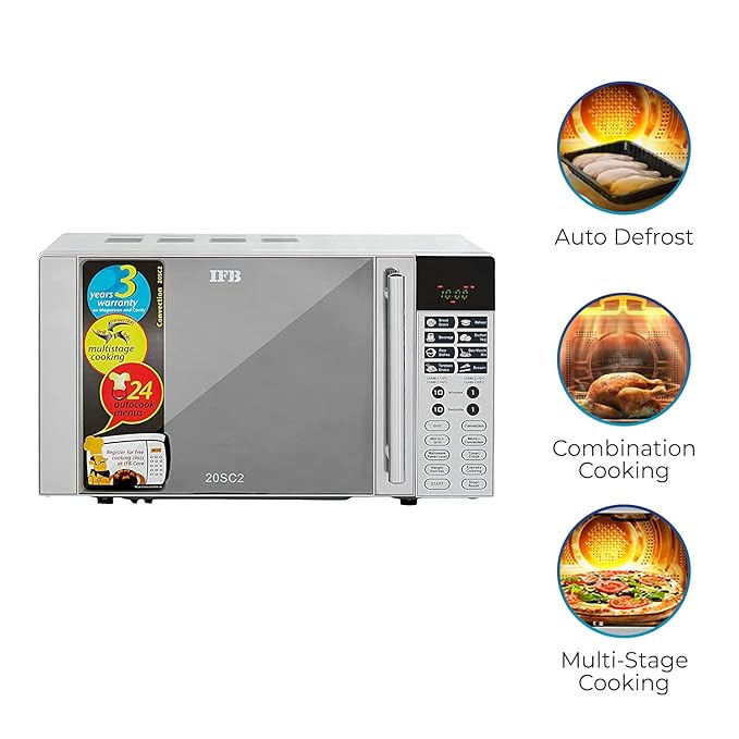 IFB 20 L Convection Microwave Oven (20SC2, Metallic Silver, With Starter Kit) - Image 3