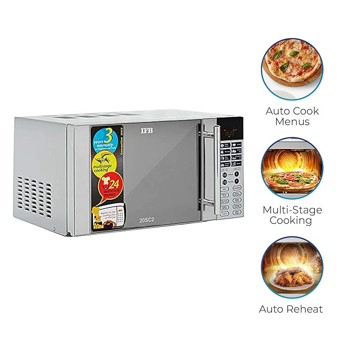 IFB 20 L Convection Microwave Oven (20SC2, Metallic Silver, With Starter Kit) - Image 4