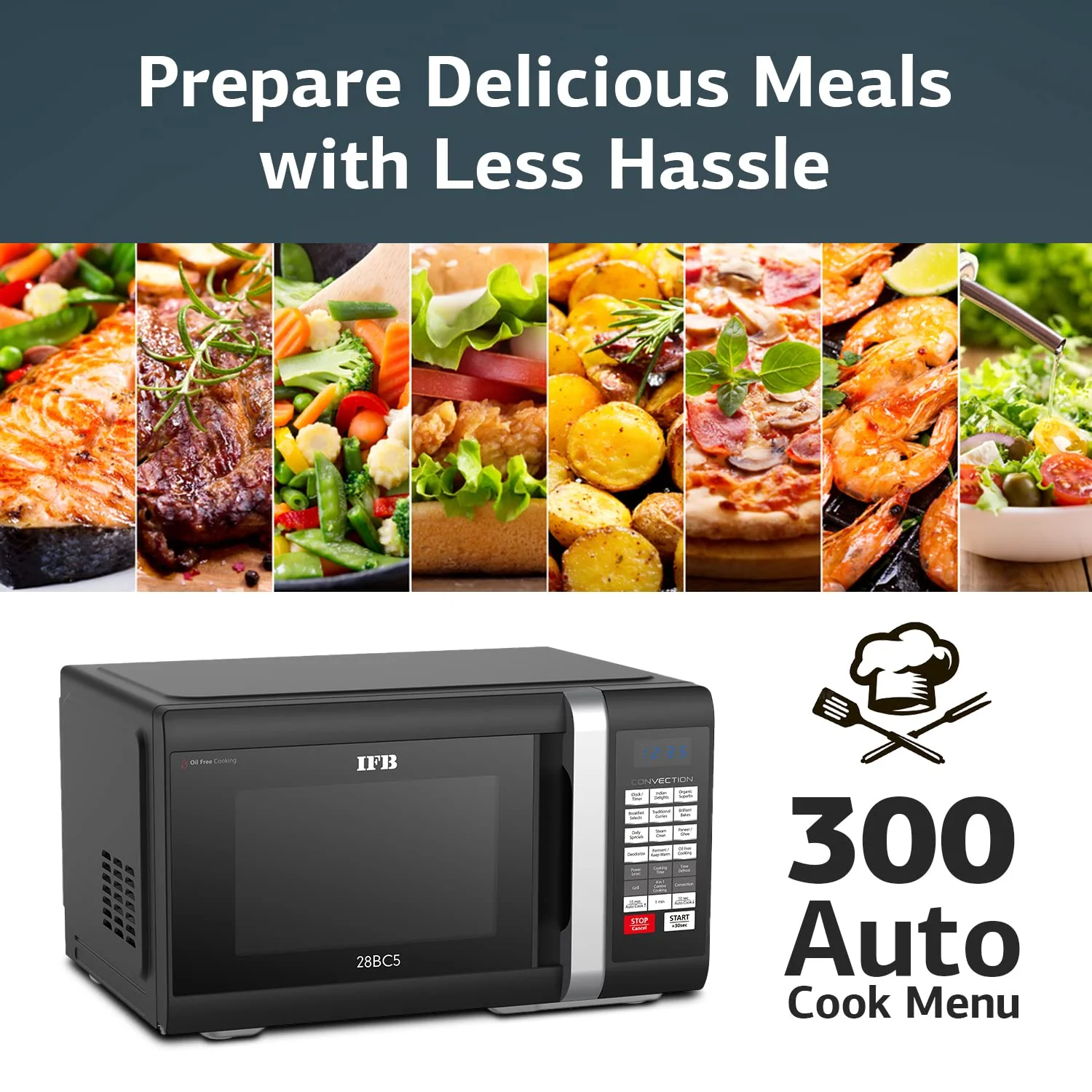 IFB 28 L Convection Microwave Oven (28BC5, Black) - Image 5