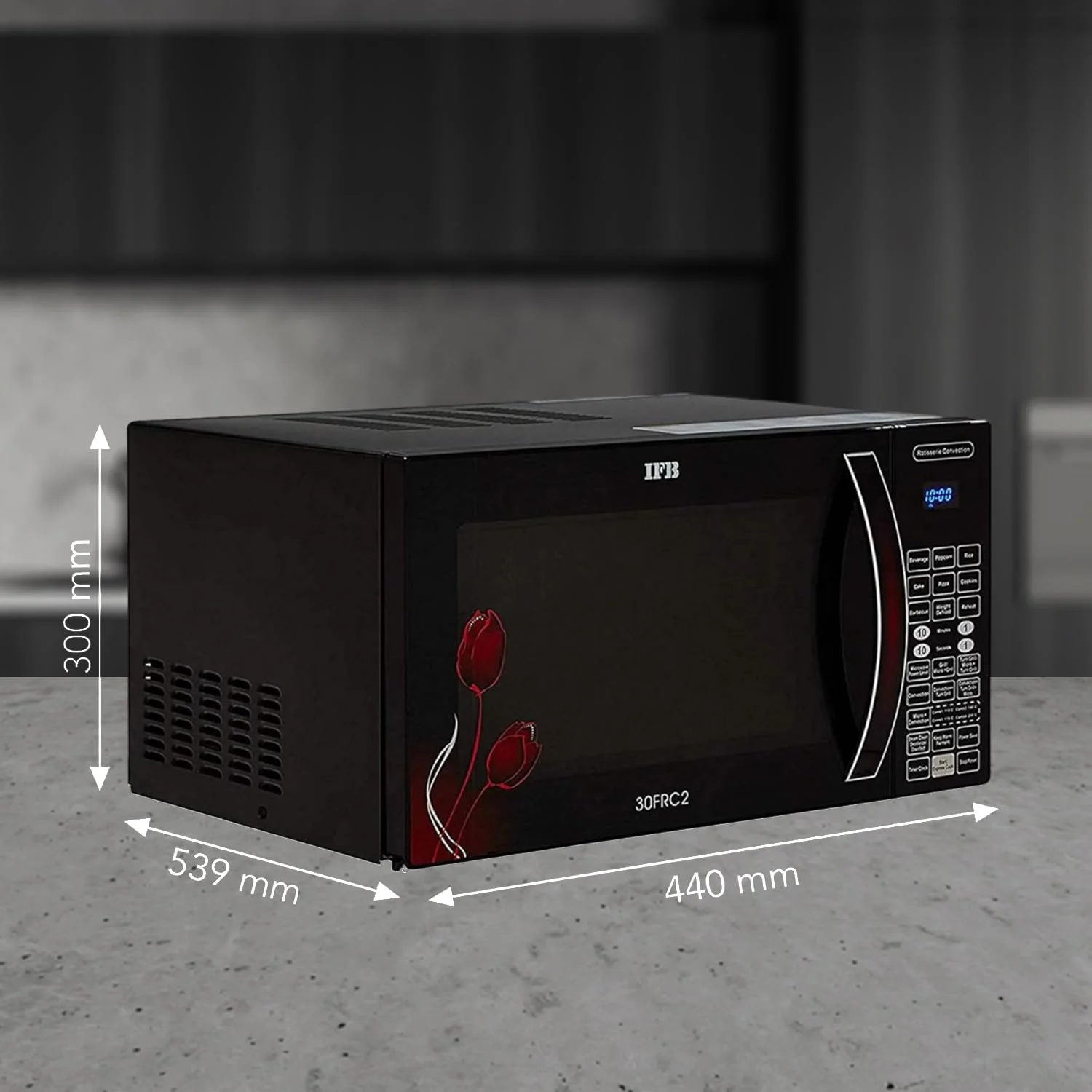 IFB 30 L Convection Microwave Oven (30FRC2, Floral Pattern) (Black), STANDARD - Image 2