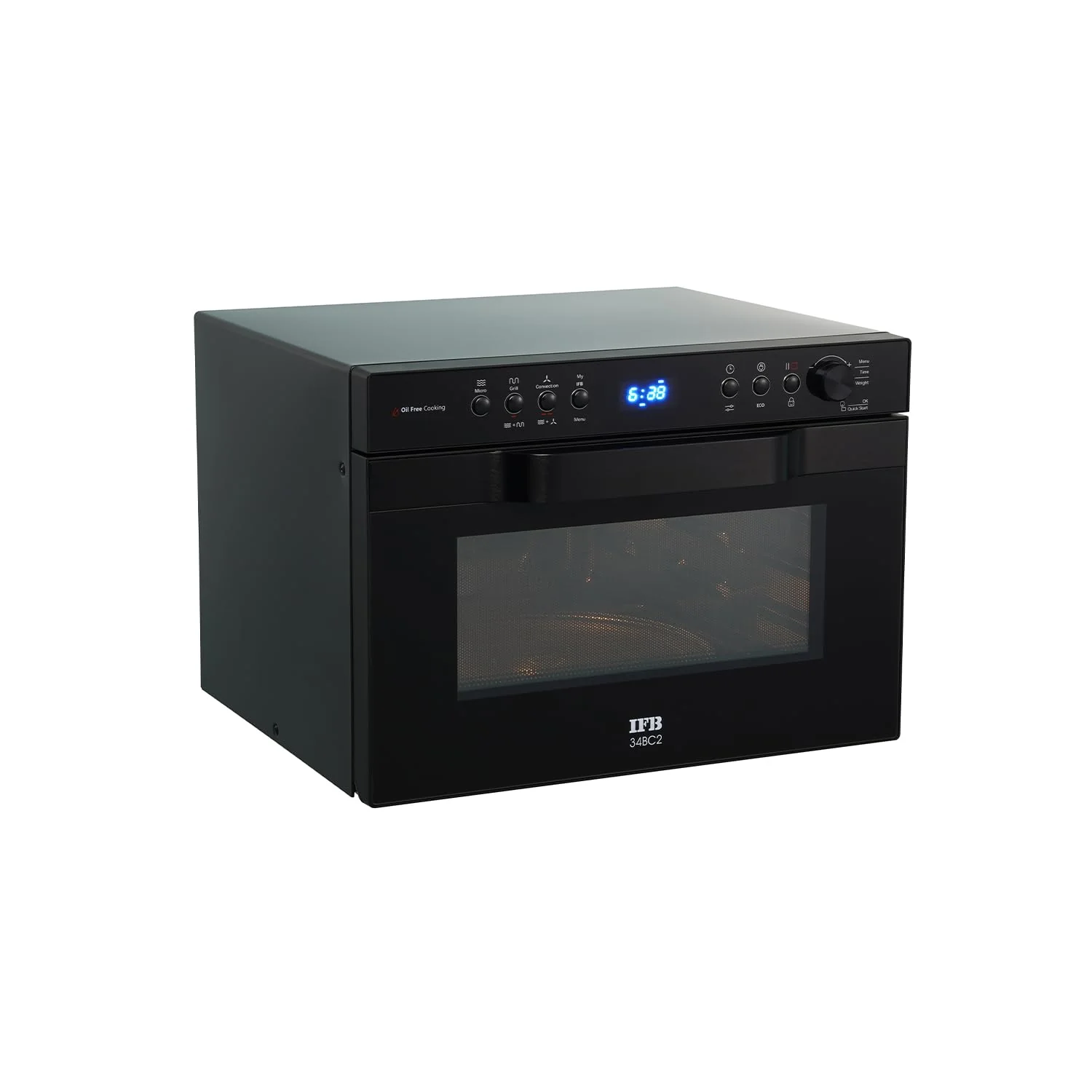 IFB 34BC2 34 Litre Convection Microwave Oven with 151 Auto Cook Menus, Oil-Free Cooking &amp; Rotisserie (Black) - Image 3