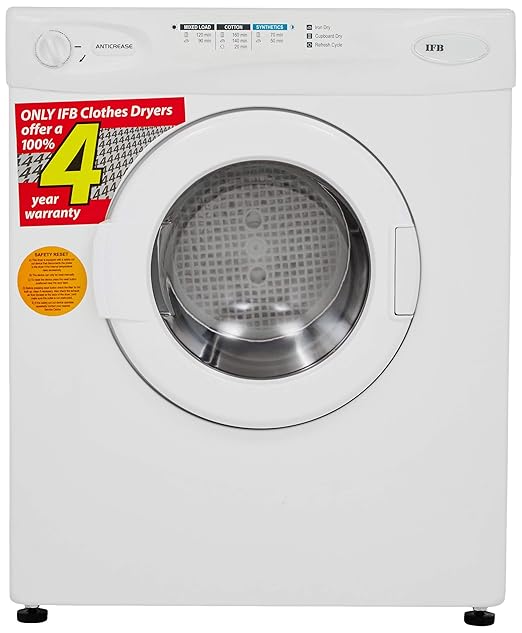 IFB 5.5 Kg Fully-Automatic Front Load Dryer (Turbo Dry, All Weather Drying, White) - Image 3