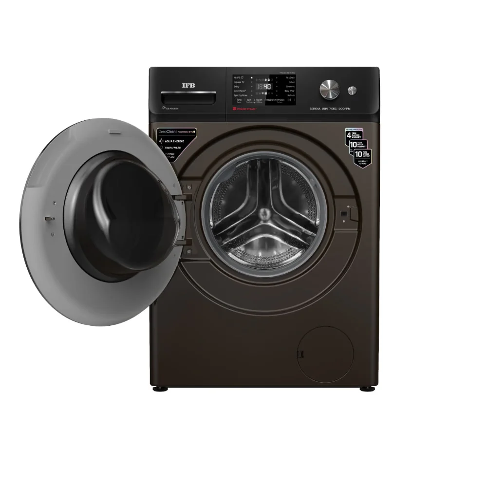 IFB 7 Kg 5 Star, DeepClean® Technology, AI Powered, WiFi, Fully Automatic Front Load Washing Machine (SERENA MBN 7012K CMS , PowerSteam®, 9 Swirl, Steam Refresh, Inbuilt Heater, Mocha) - Image 6